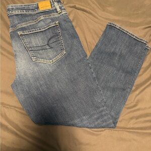 American Eagle Outfitters Women's Straight Leg Blue Jeans